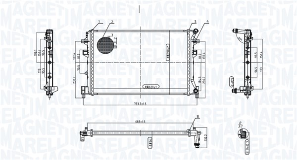 Radiateur Magneti Marelli 350213220300