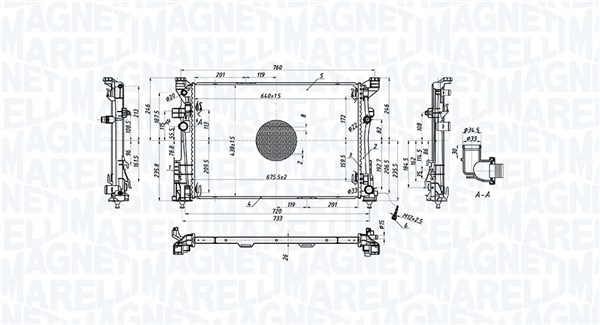 Radiateur Magneti Marelli 350213220500