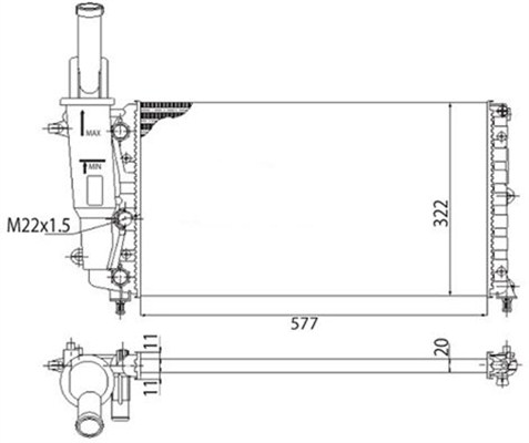 Magneti Marelli Radiateur 350213114003