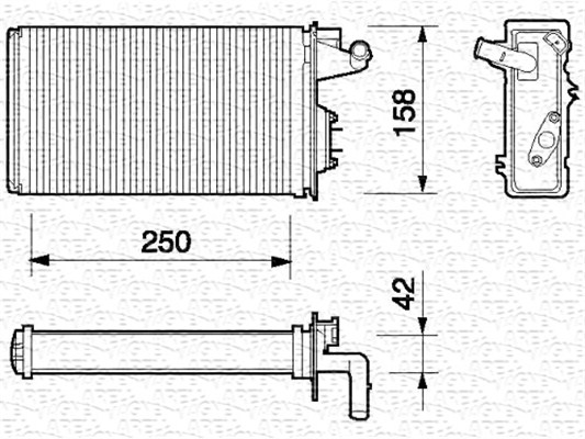 Kachelradiateur Magneti Marelli 350218052000