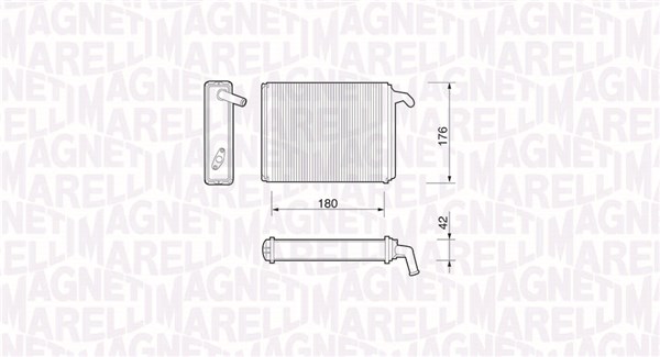 Kachelradiateur Magneti Marelli 350218054000