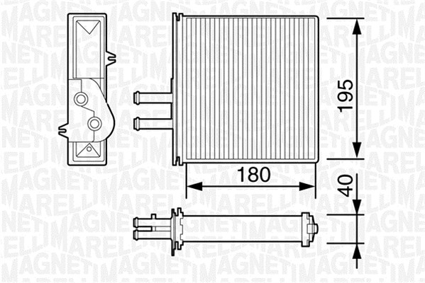 Kachelradiateur Magneti Marelli 350218057000