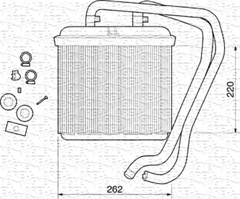 Kachelradiateur Magneti Marelli 350218071000