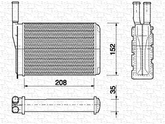 Kachelradiateur Magneti Marelli 350218154000