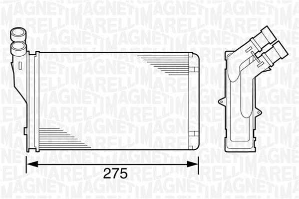 Kachelradiateur Magneti Marelli 350218221000