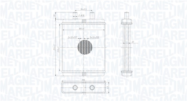 Magneti Marelli Kachelradiateur 350218308000