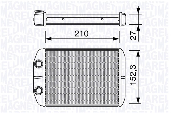 Kachelradiateur Magneti Marelli 350218332000