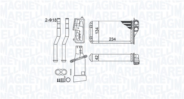 Kachelradiateur Magneti Marelli 350218466000