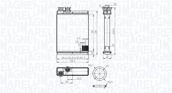 Kachelradiateur Magneti Marelli 350218486000