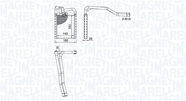 Kachelradiateur Magneti Marelli 350218508000