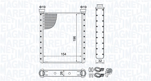 Kachelradiateur Magneti Marelli 350218509000