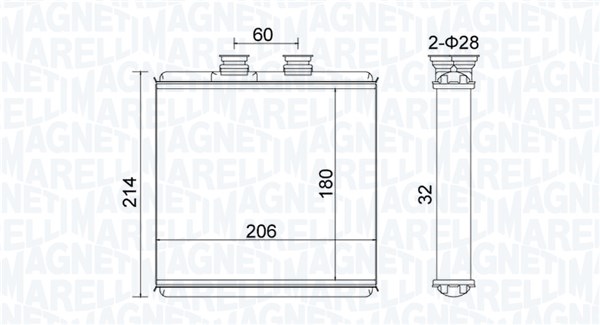 Kachelradiateur Magneti Marelli 350218510000