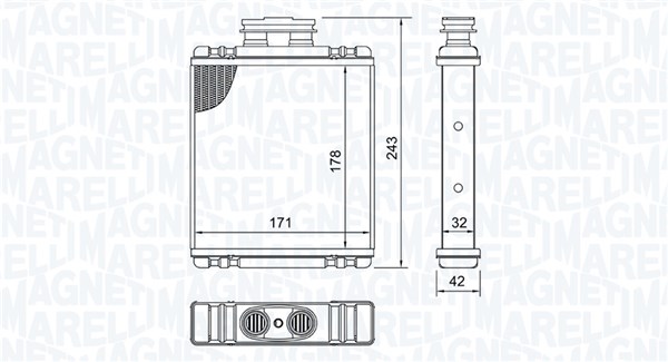 Kachelradiateur Magneti Marelli 350218517000