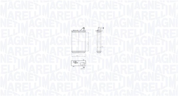 Kachelradiateur, interieurverwarming Magneti Marelli 350218518000
