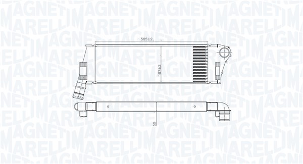 Intercooler, inlaatluchtkoeler Magneti Marelli 351319206240