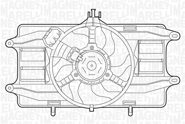 Ventilatorwiel-motorkoeling Magneti Marelli 069422023010