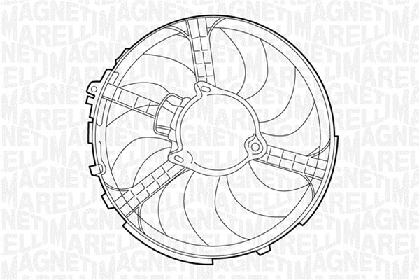 Ventilatorwiel-motorkoeling Magneti Marelli 069422033010