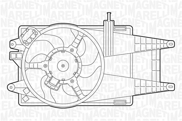 Ventilatorwiel-motorkoeling Magneti Marelli 069422037010
