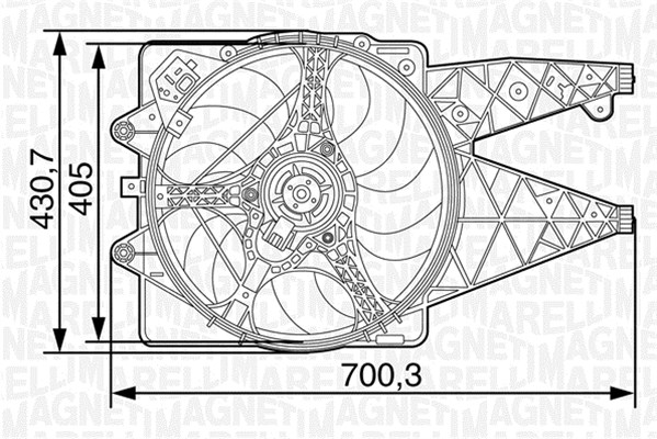 Ventilatorwiel-motorkoeling Magneti Marelli 069422446010