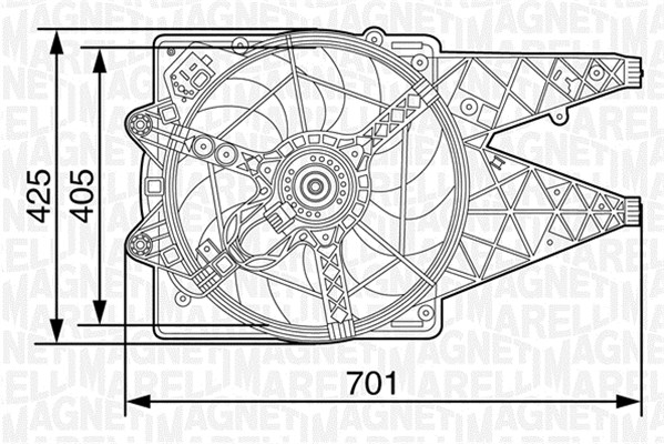 Ventilatorwiel-motorkoeling Magneti Marelli 069422454010