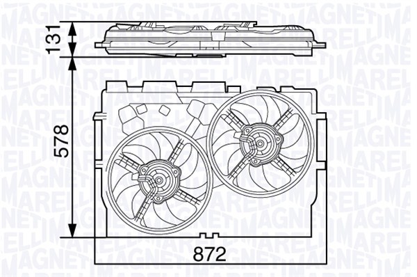 Ventilatorwiel-motorkoeling Magneti Marelli 069422583010