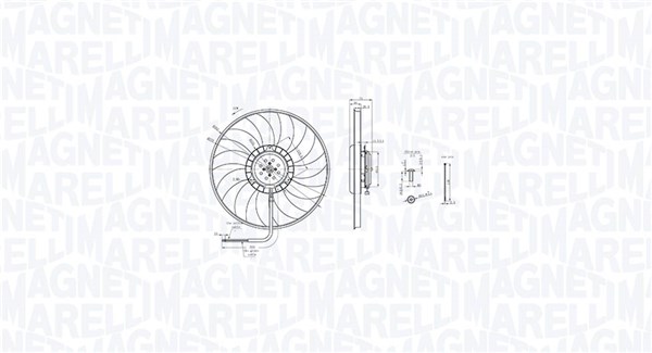 Ventilatorwiel-motorkoeling Magneti Marelli 069422848010