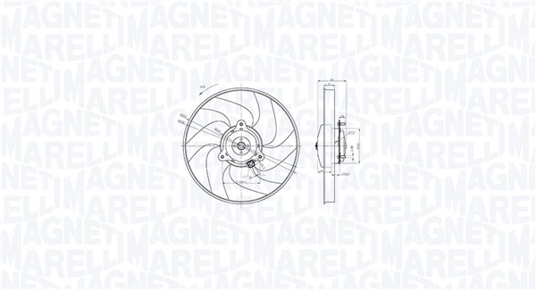 Ventilatorwiel-motorkoeling Magneti Marelli 069422866010