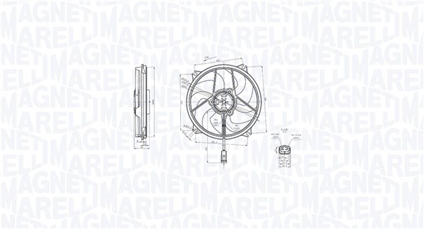 Ventilatorwiel-motorkoeling Magneti Marelli 069422869010