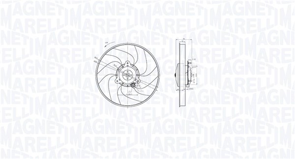 Ventilatorwiel-motorkoeling Magneti Marelli 069422871010