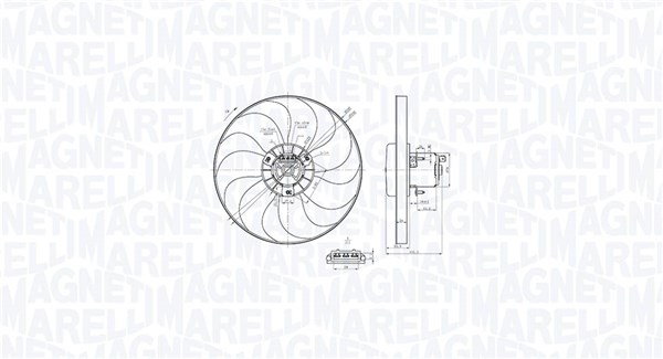 Ventilatorwiel-motorkoeling Magneti Marelli 069422879010