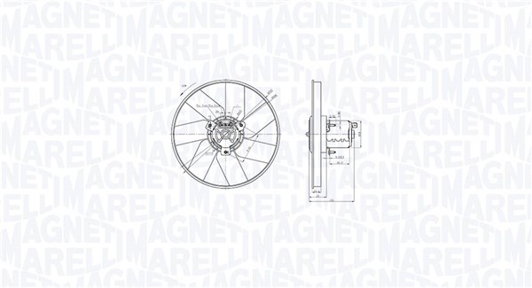 Ventilatorwiel-motorkoeling Magneti Marelli 069422885010