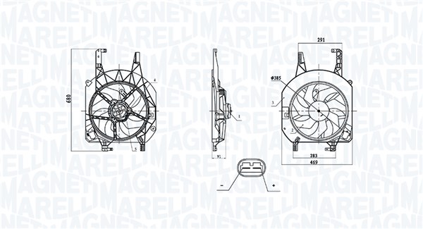 Koelventilatorwiel Magneti Marelli 069422902010