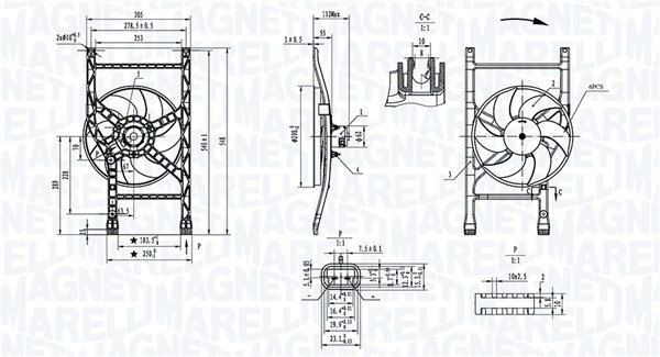 Koelventilatorwiel Magneti Marelli 069422905010