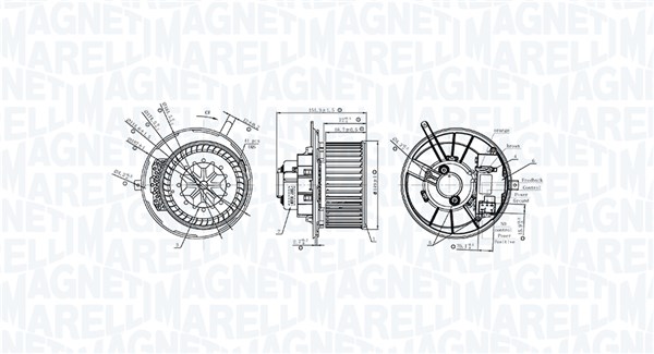 Kachelventilator Magneti Marelli 069412231010