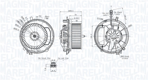 Magneti Marelli Kachelventilator 069412245010