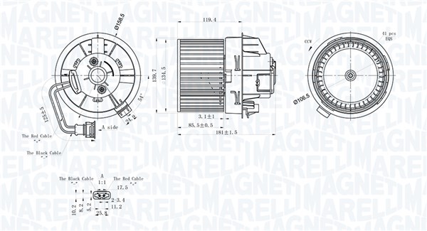 Magneti Marelli Kachelventilator 069412247010