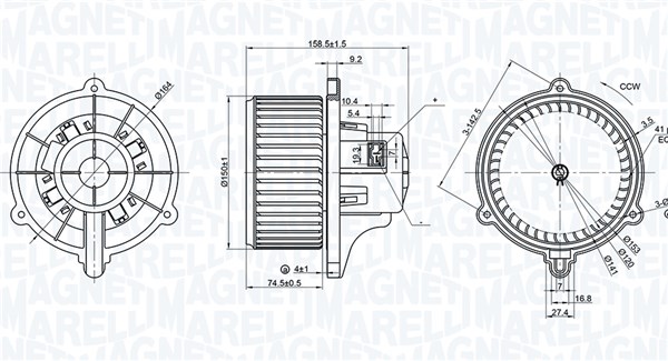 Magneti Marelli Kachelventilator 069412384010