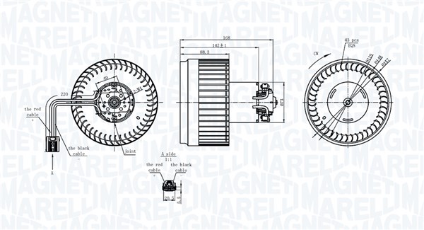 Kachelventilator Magneti Marelli 069412400010