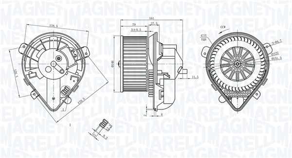 Kachelventilator Magneti Marelli 069412403010