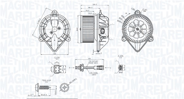 Kachelventilator Magneti Marelli 069412753010