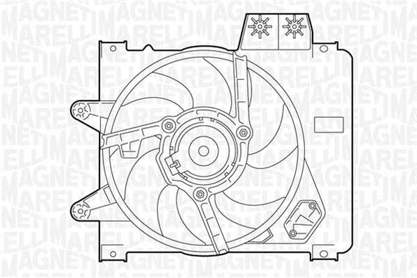 Ventilatorwiel-motorkoeling Magneti Marelli 069402283010