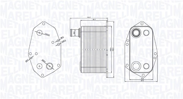 Oliekoeler motorolie Magneti Marelli 350300000200