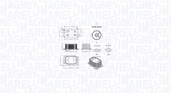 Oliekoeler motorolie Magneti Marelli 350300000900