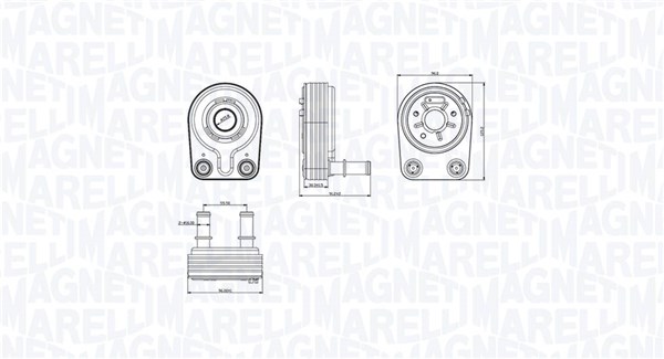 Oliekoeler motorolie Magneti Marelli 350300001400