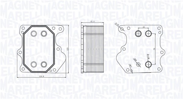 Oliekoeler motorolie Magneti Marelli 350300001600