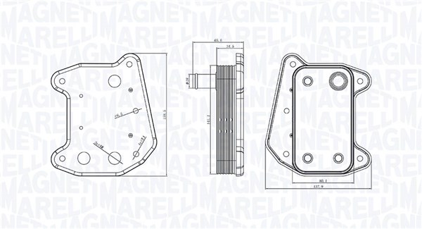 Oliekoeler motorolie Magneti Marelli 350300001700