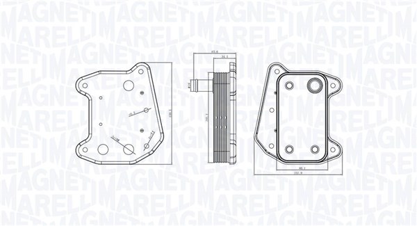 Oliekoeler motorolie Magneti Marelli 350300001800