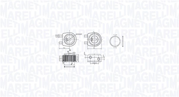 Oliekoeler motorolie Magneti Marelli 350300001900