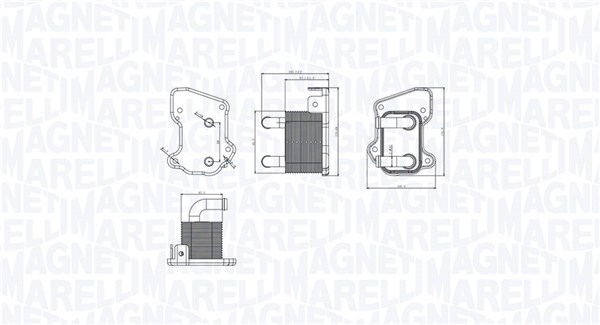 Oliekoeler motorolie Magneti Marelli 350300002200