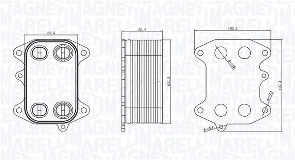 Oliekoeler motorolie Magneti Marelli 350300003300